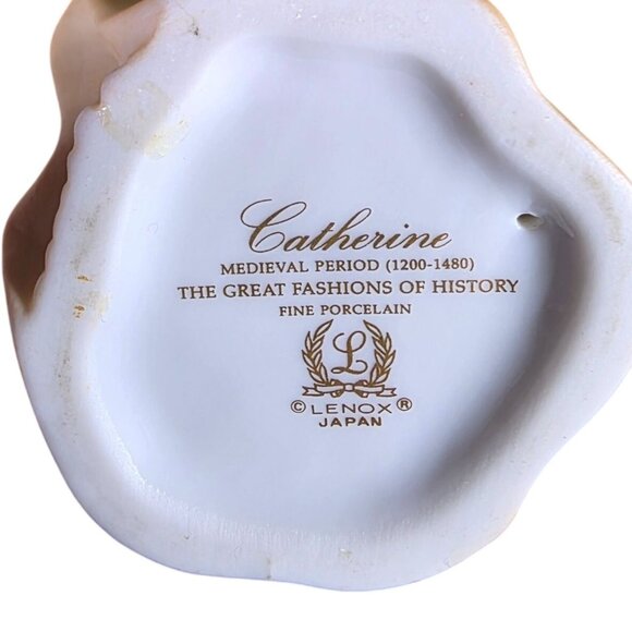 Lenox Catherine Porcelain Figurine Medieval Period Great Fashions Of History - Picture 4 of 5